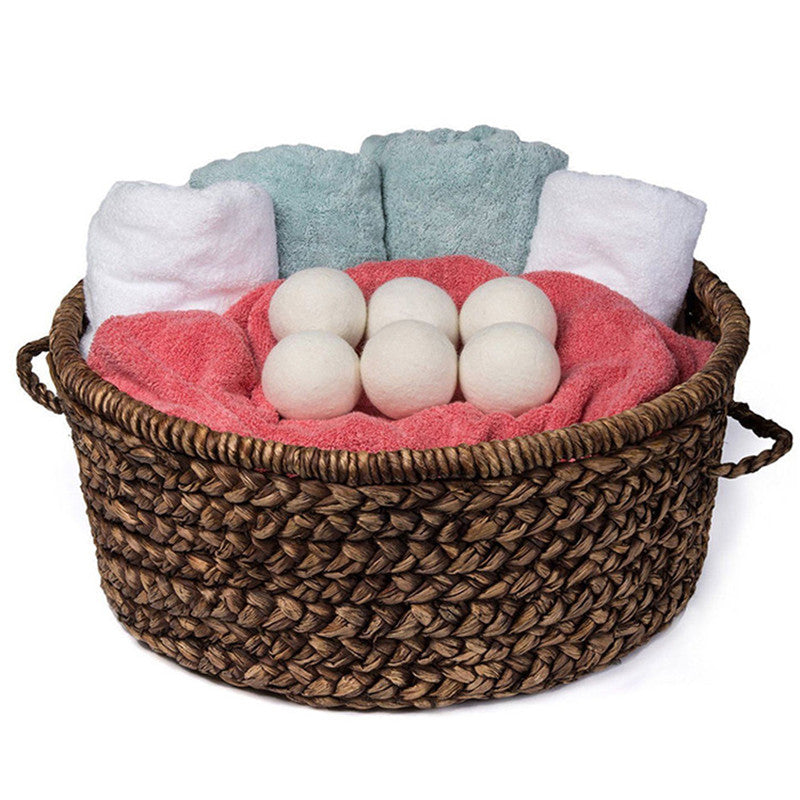 Wool dryer balls pack with cotton storage bag