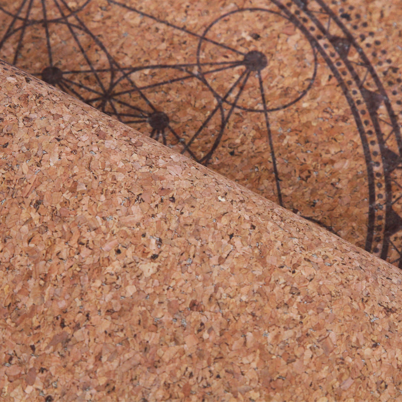 Eco cork yoga mat rolled up for storage