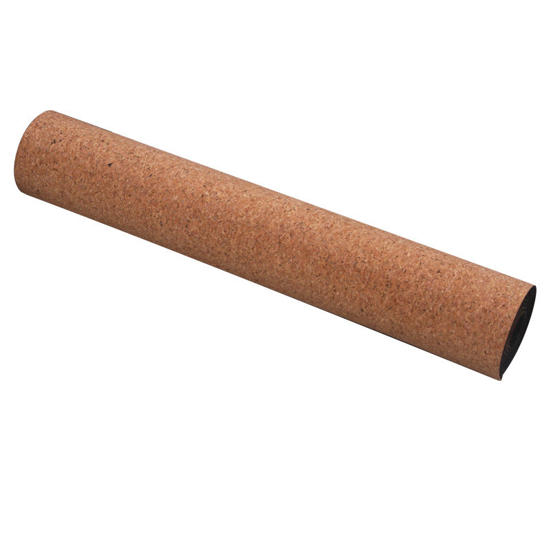 Cork yoga mat non-slip surface texture close-up