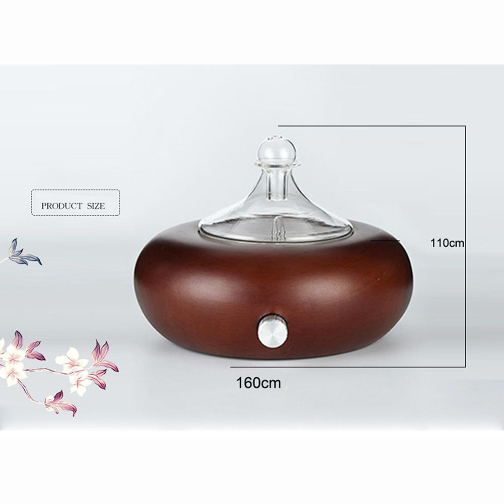 Bamboo aroma diffuser soft ambient light glow