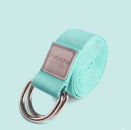 Organic yoga strap pink durable cotton