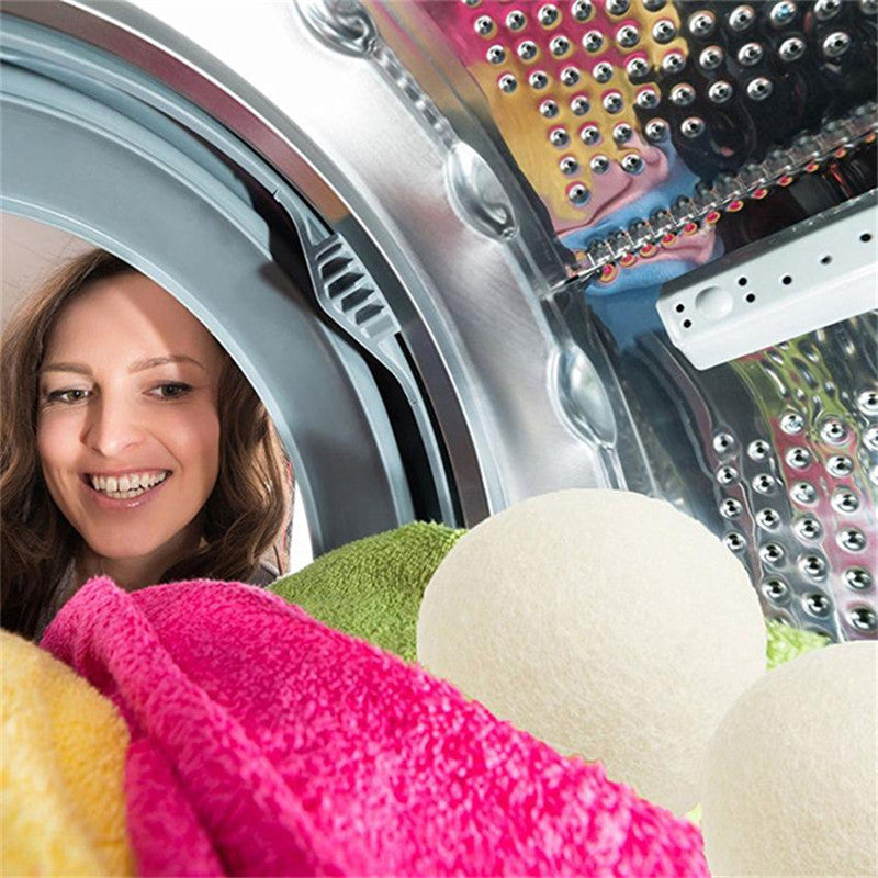 Organic wool dryer balls chemical-free fabric softener