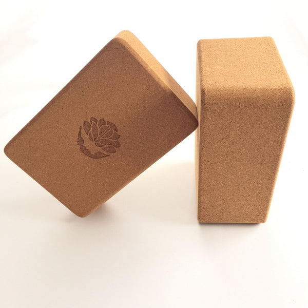 High-density sustainable cork yoga block