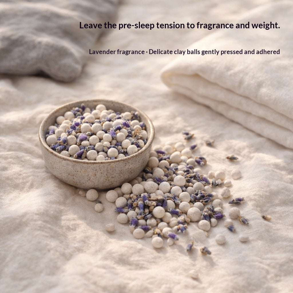 LUNA linen eye pillow in use meditation rest