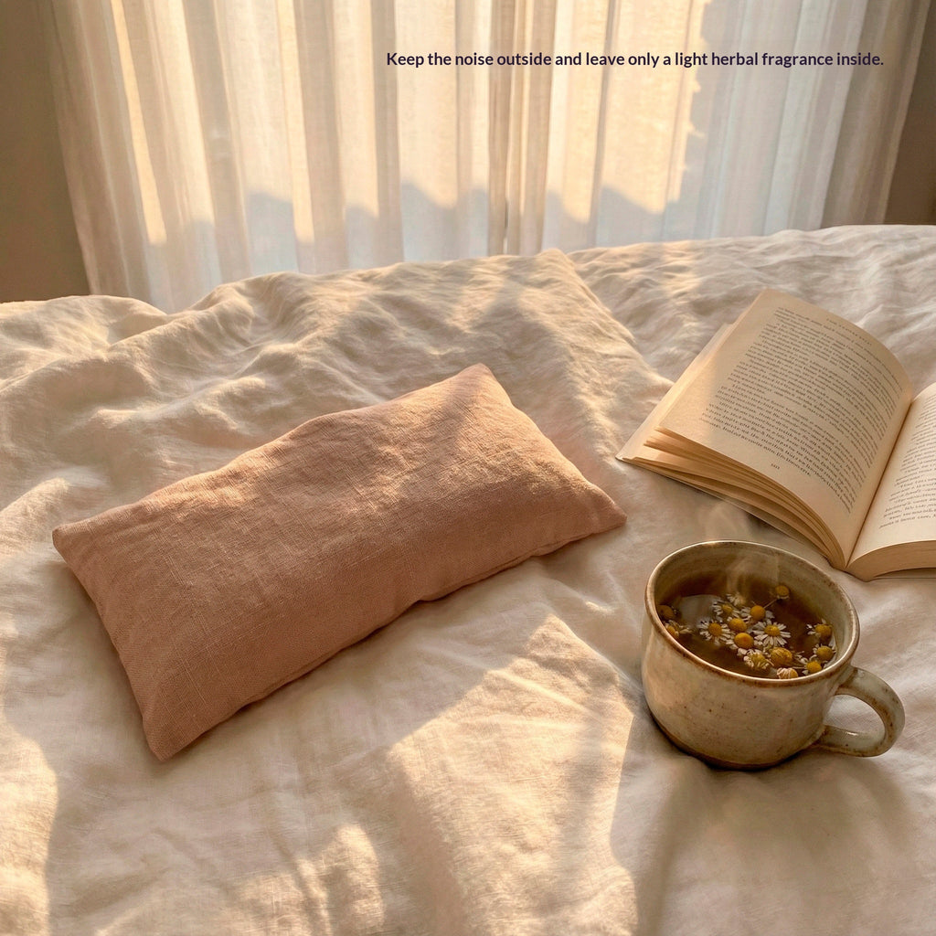 Weighted eye pillow lotus pink sleep wellness